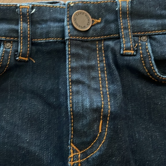 Zara premium denim collection dark wash Pencil skirt w/ 2 way zip size 4 EUC - Picture 2 of 16